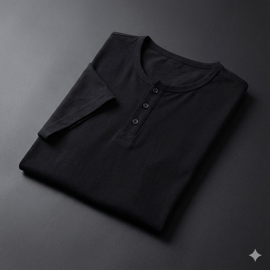 Men's Plain V Neck Cotton Linen T-Shirt