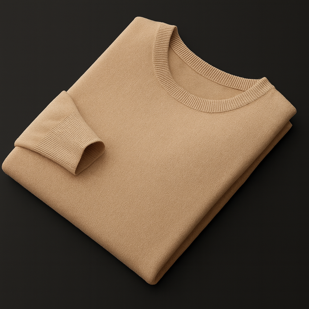 Leo - Men's Round Neck Pure Cashmere Sweater