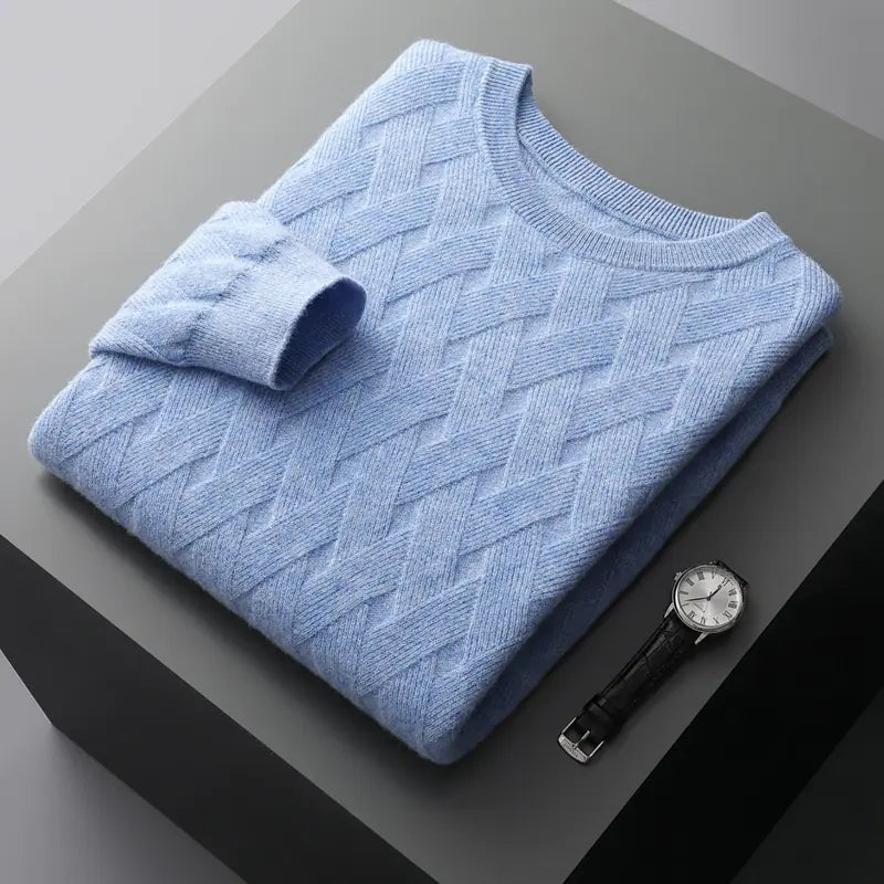 Alba - Men's Thick Knitted Loose Pullover Sweater