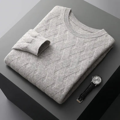 Alba - Men's Thick Knitted Loose Pullover Sweater