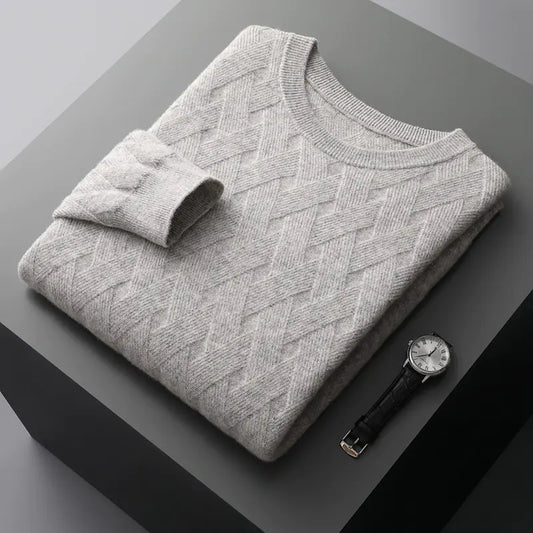 Alba - Men's Thick Knitted Loose Pullover Sweater