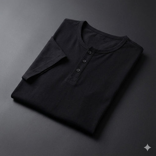 Men's Plain V Neck Cotton Linen T-Shirt