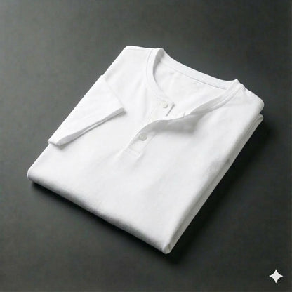 Men's Plain V Neck Cotton Linen T-Shirt