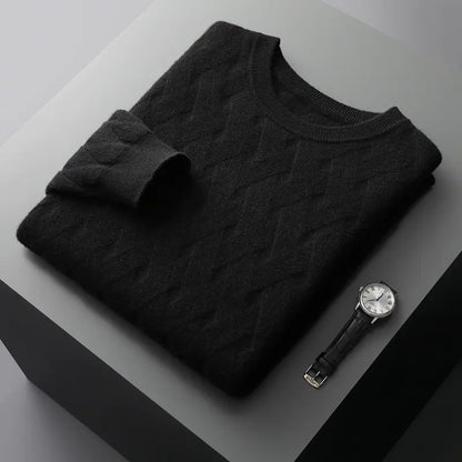 Alba - Men's Thick Knitted Loose Pullover Sweater