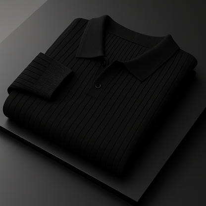 Luca - Men's Slim Fit Striped Polo Short Sleeve Knit