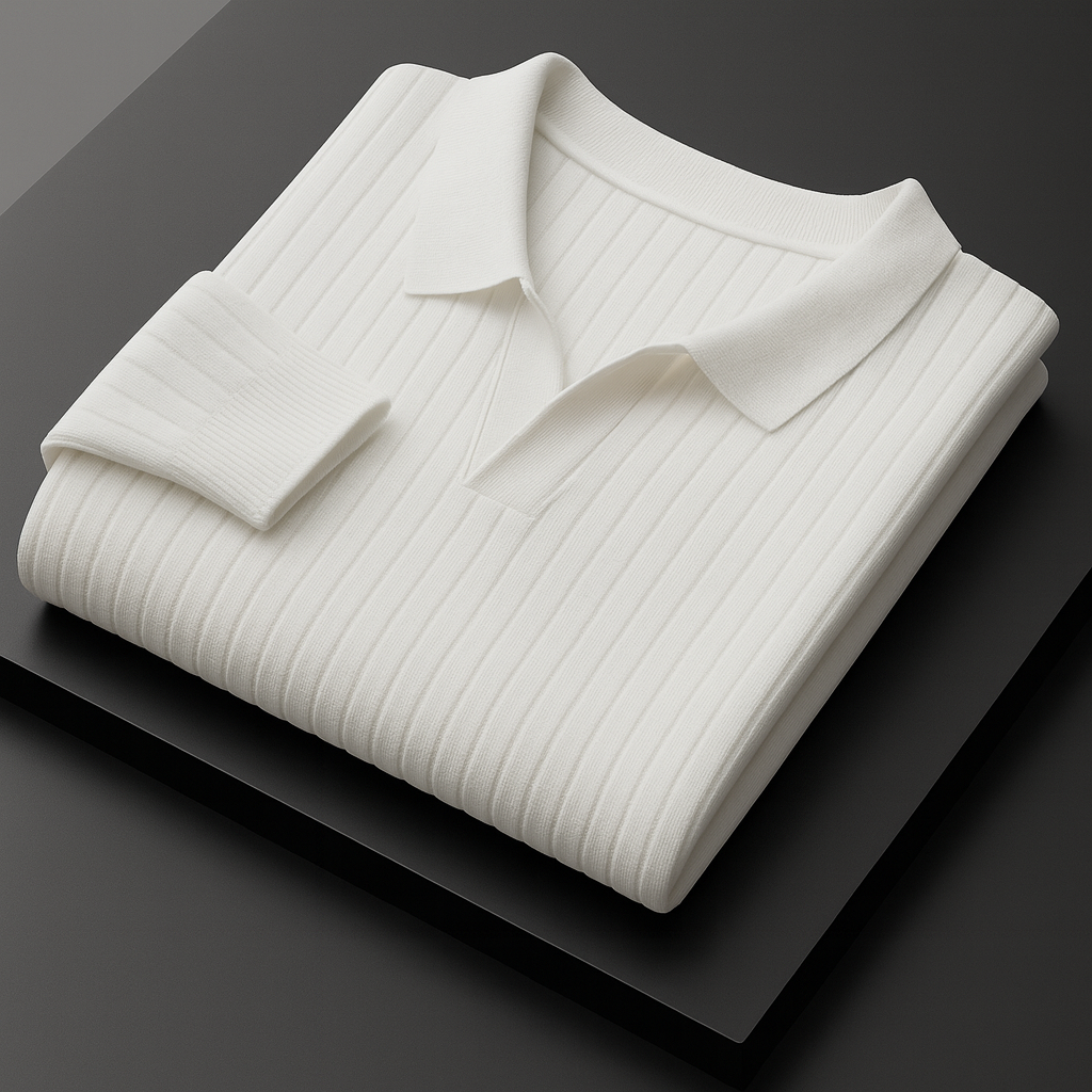 Luca - Men's Slim Fit Striped Polo Short Sleeve Knit