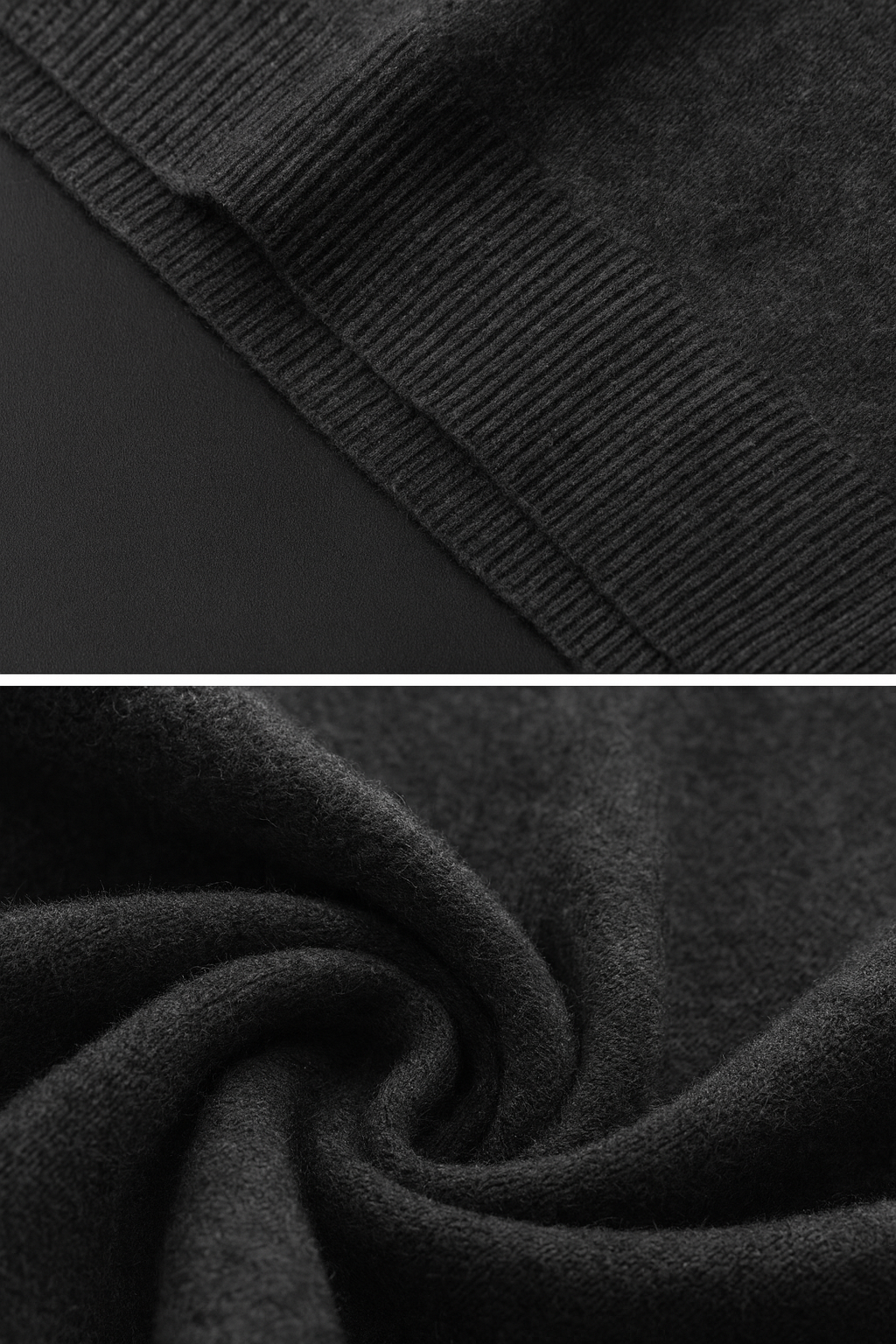 Pietro - Men's Casual Half Turtleneck Cashmere Sweater Dark Grey