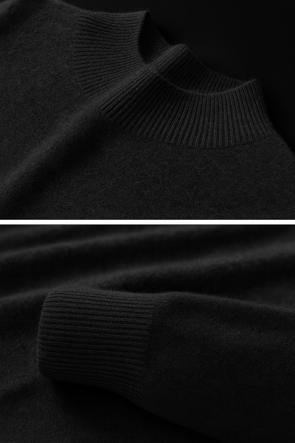 Pietro - Men's Casual Half Turtleneck Cashmere Sweater Dark Grey