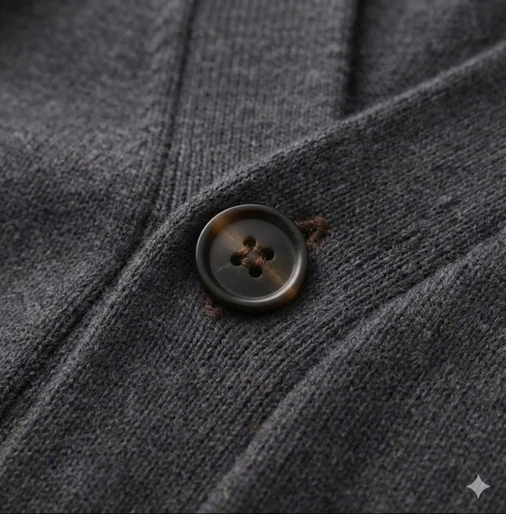 Alberico - Men's Casual V-Neck Wool Cardigan