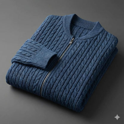 Guido - Men's Striped Knit Cardigan Sweater Jacket