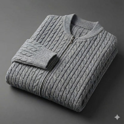 Guido - Men's Striped Knit Cardigan Sweater Jacket