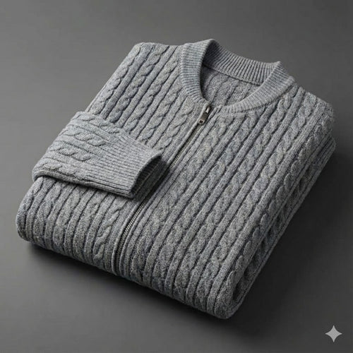 Guido - Men's Striped Knit Cardigan Sweater Jacket