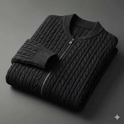 Guido - Men's Striped Knit Cardigan Sweater Jacket