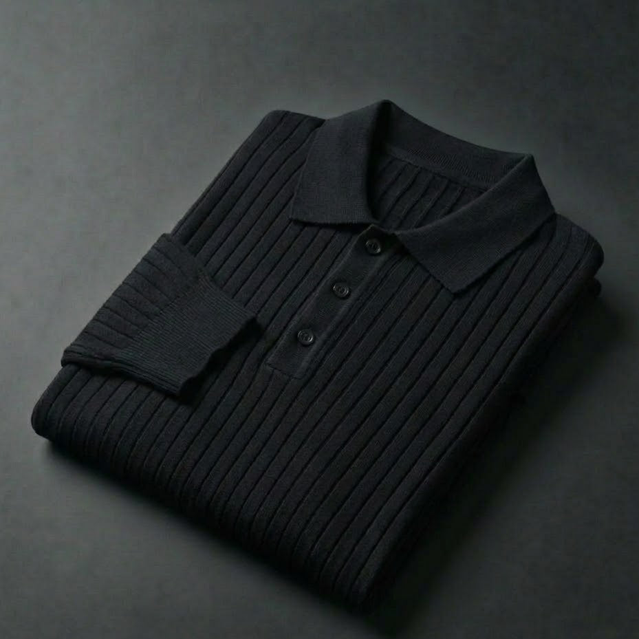 Harry - Men's Slim Fit Long Sleeve Polo