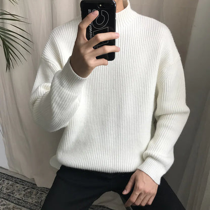 Fredo - Men's Half Turtleneck Knit Sweater