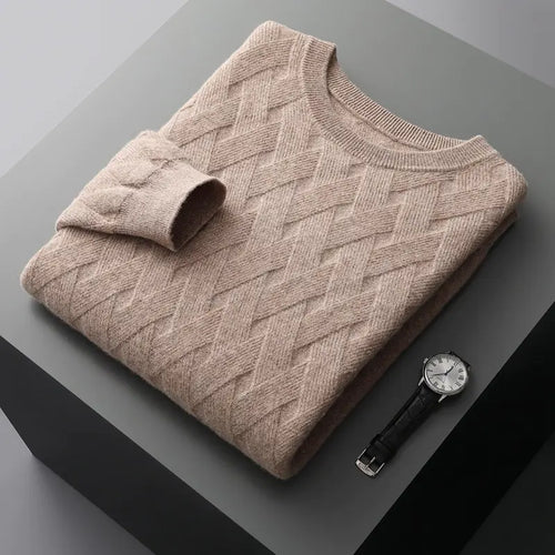 Alba - Men's Thick Knitted Loose Pullover Sweater