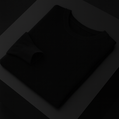 Leo - Men's Round Neck Pure Cashmere Sweater Black