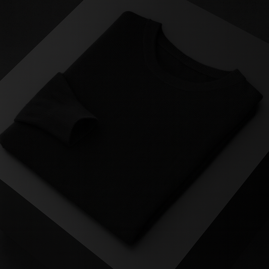 Leo - Men's Round Neck Pure Cashmere Sweater Black