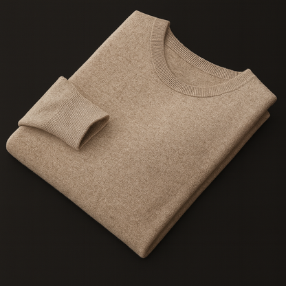 Leo- Men's Round Neck Pure Cashmere Sweater