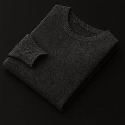 Leo- Men's Round Neck Pure Cashmere Sweater