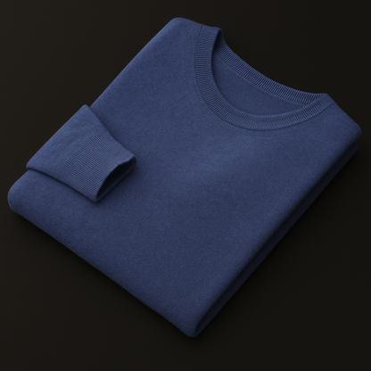 Leo - Men's Round Neck Pure Cashmere Sweater Caramel