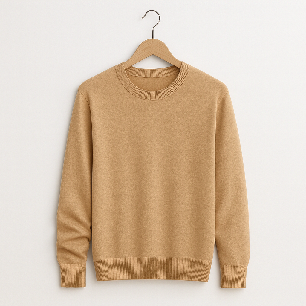 Leo- Men's Round Neck Pure Cashmere Sweater