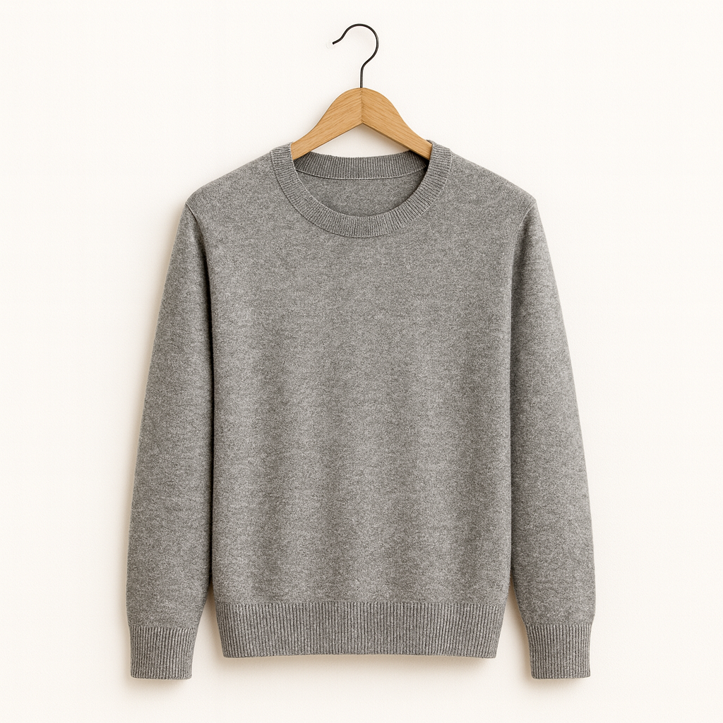 Leo - Men's Round Neck Pure Cashmere Sweater