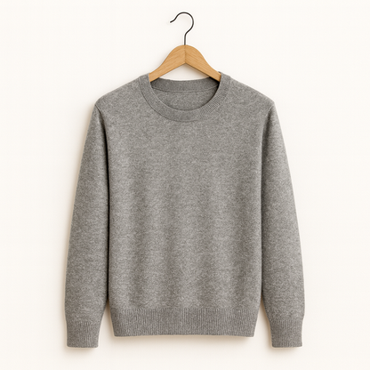Leo - Men's Round Neck Pure Cashmere Sweater