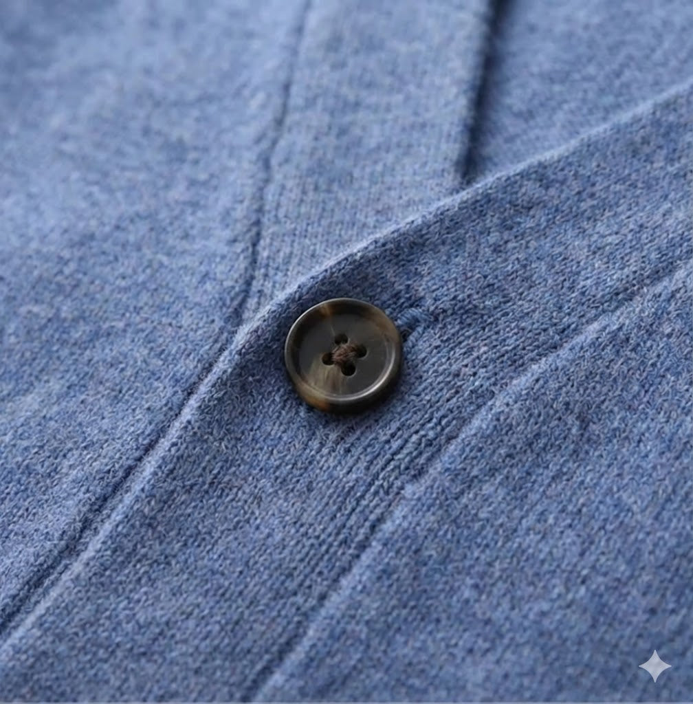 Alberico - Men's Casual V-Neck Wool Cardigan