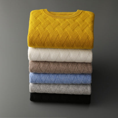 Alba - Men's Thick Knitted Loose Pullover Sweater