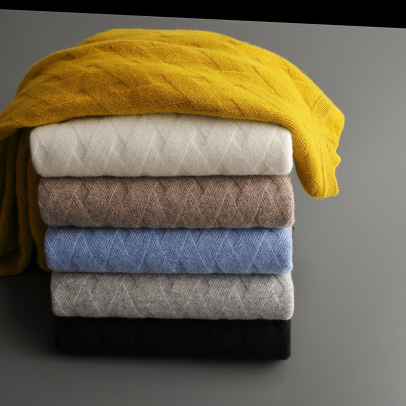 Alba - Men's Thick Knitted Loose Pullover Sweater