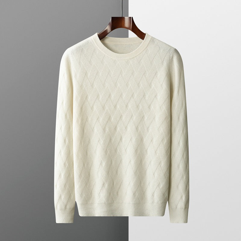 Alba - Men's Thick Knitted Loose Pullover Sweater