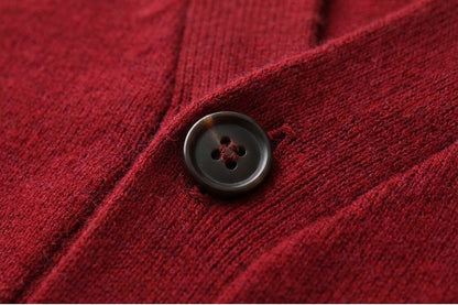 Alberico - Men's Casual V-Neck Wool Cardigan