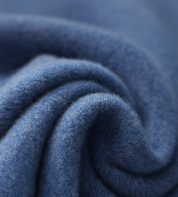 Piero - Merino Wool Men's Hoodie Blue