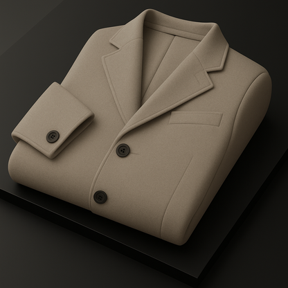 Simone - Men's British Style Woollen Coat - Thickened Winter Jacket