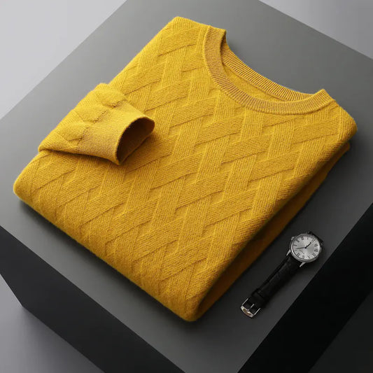 Alba - Men's Thick Knitted Loose Pullover Sweater