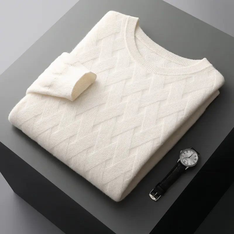 Alba - Men's Thick Knitted Loose Pullover Sweater