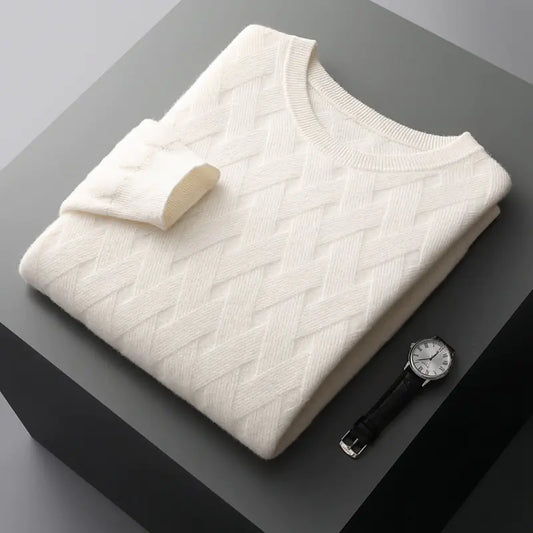 Alba - Men's Thick Knitted Loose Pullover Sweater